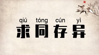 求同存异