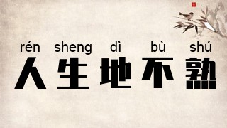 人生地不熟