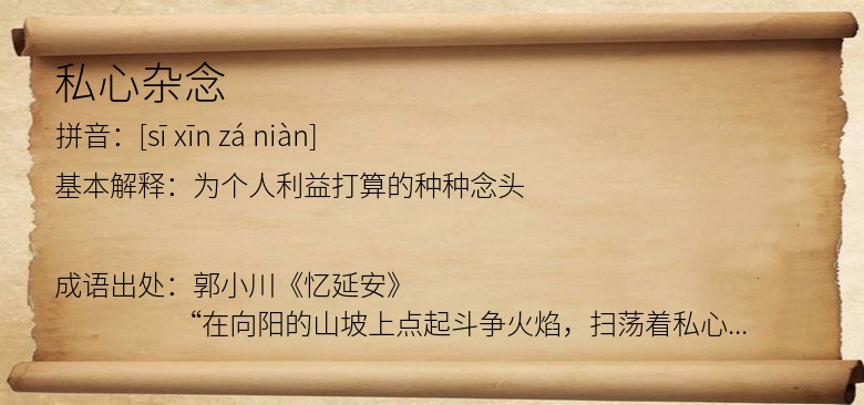 私心杂念