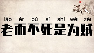 老而不死是为贼