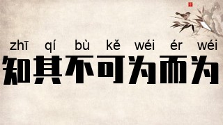 知其不可为而为