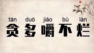 贪多嚼不烂