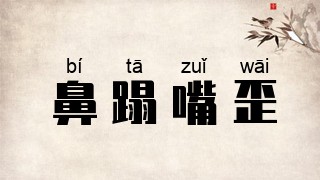 鼻蹋嘴歪