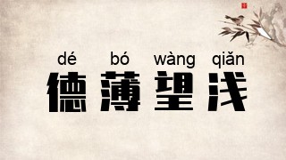 德薄望浅
