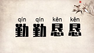 勤勤恳恳
