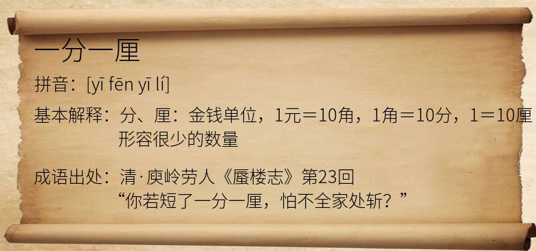 一分一厘
