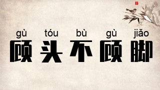 顾头不顾脚