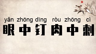 眼中钉，肉中刺