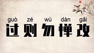过则勿惮改