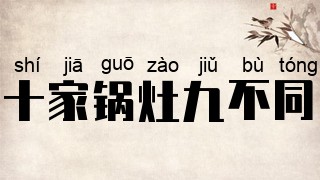 十家锅灶九不同