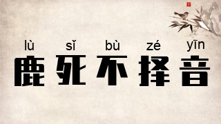 鹿死不择音