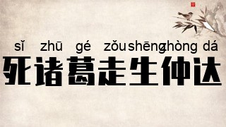 死诸葛走生仲达