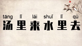 汤里来，水里去