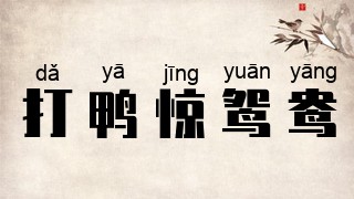 打鸭惊鸳鸯