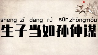 生子当如孙仲谋