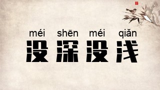 没深没浅