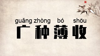广种薄收