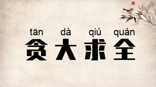 贪大求全