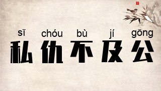 私仇不及公