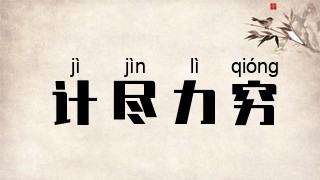 计尽力穷