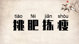 挑肥拣瘦