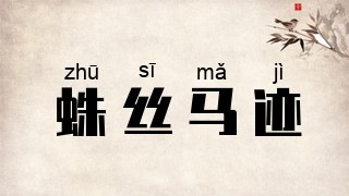 蛛丝马迹