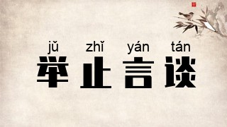 举止言谈