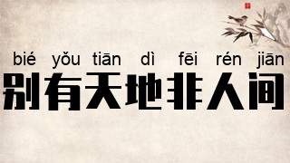 别有天地非人间