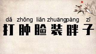 打肿脸装胖子