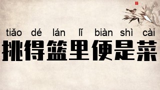 挑得篮里便是菜