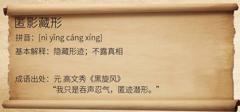 匿影藏形