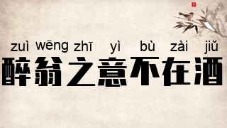 醉翁之意不在酒