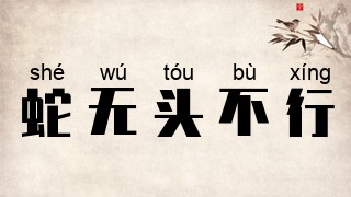 蛇无头不行