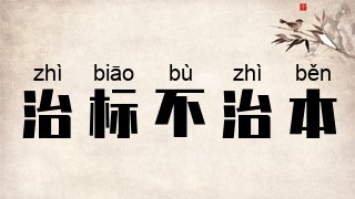 治标不治本