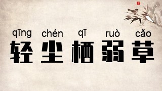 轻尘栖弱草