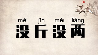 没斤没两