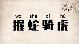 握蛇骑虎