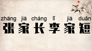 张家长李家短