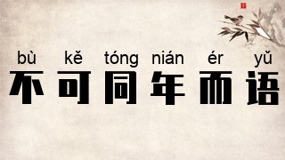 不可同年而语