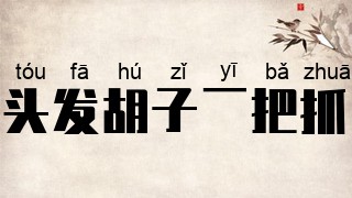头发胡子一把抓