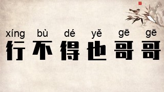 行不得也哥哥