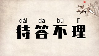 待答不理