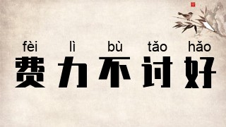 费力不讨好