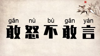 敢怒不敢言