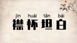 襟怀坦白