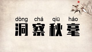 洞察秋毫