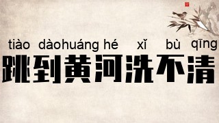 跳到黄河洗不清