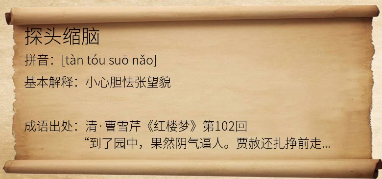 探头缩脑