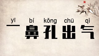 一鼻孔出气