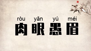 肉眼愚眉